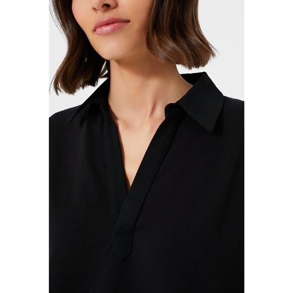 POMANDER PLACE Black Bradley Knit Polo Popover Size XS NWT - Picture 5 of 8